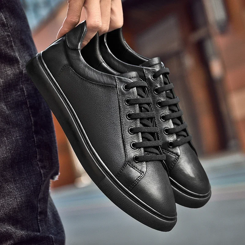 男性ファッションブランド本革靴通気性レースアップカジュアルス - Streetwear Brand Shoes のレビューと価格
