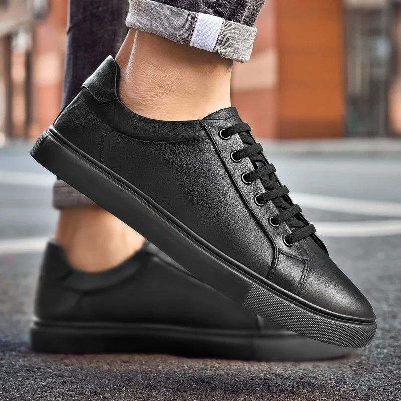 男性ファッションブランド本革靴通気性レースアップカジュアルス - Streetwear Brand Shoes のレビューと価格