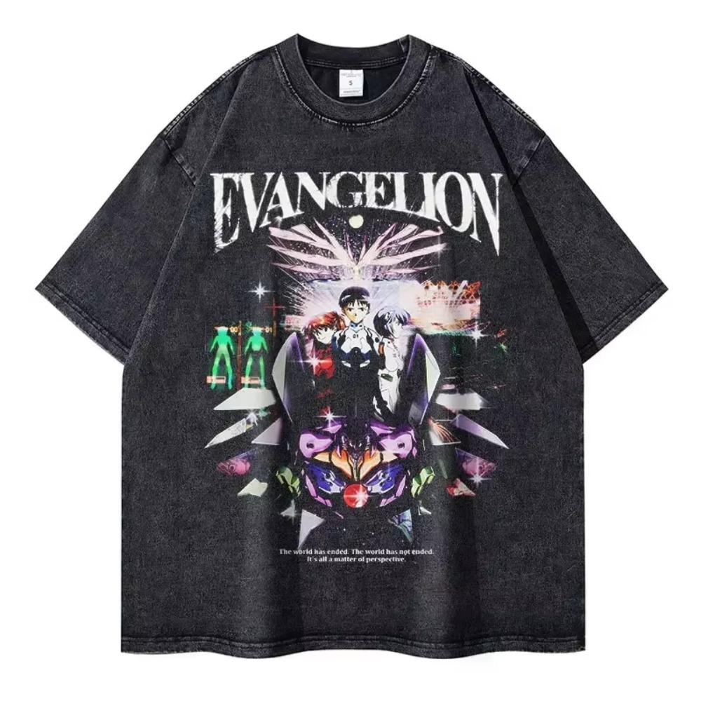 特大メンズ Tシャツ服 EVA アニメストリートブランドヴィ - Streetwear Brand Shoes のレビューと価格