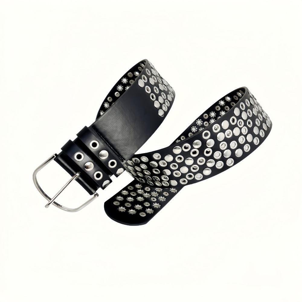 パンクホローアイレットリベットベルト トレンドブランド スト - Streetwear Brand Belts のレビューと価格