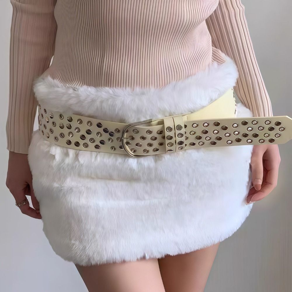 パンク中空アイレットリベットベルトトレンディブランド高級デザ - Streetwear Brand Belts のレビューと価格