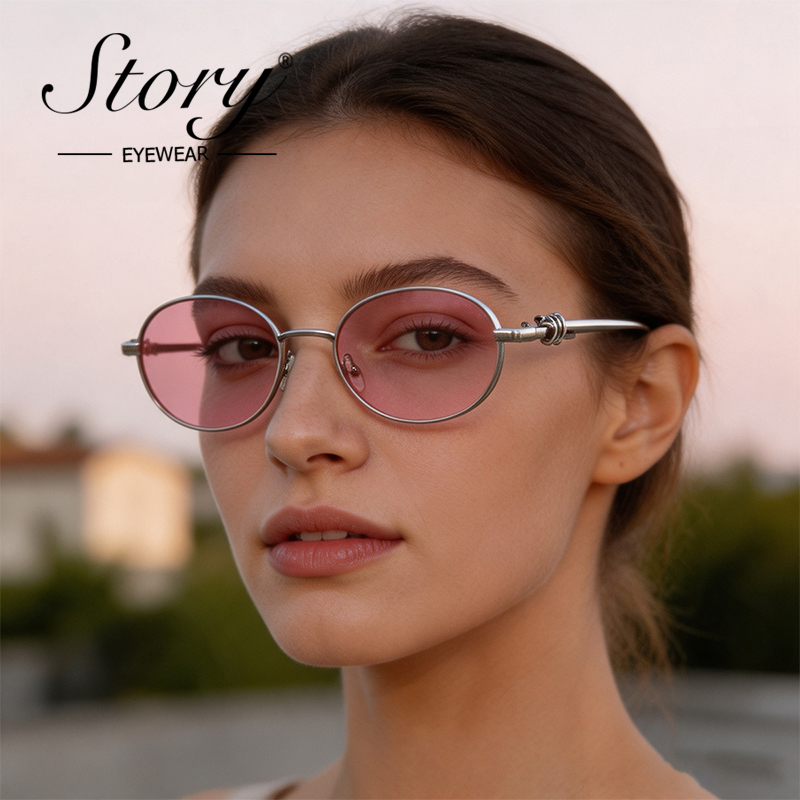 STORY レトロメタルフレームオーバルサングラス レディー - Streetwear Brand Designer のレビューと価格