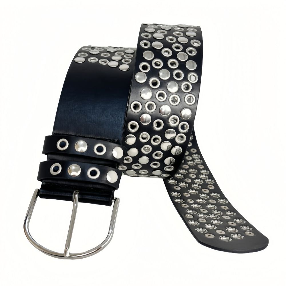 パンクホローアイレットリベットベルト トレンドブランド スト - Streetwear Brand Belts のレビューと価格