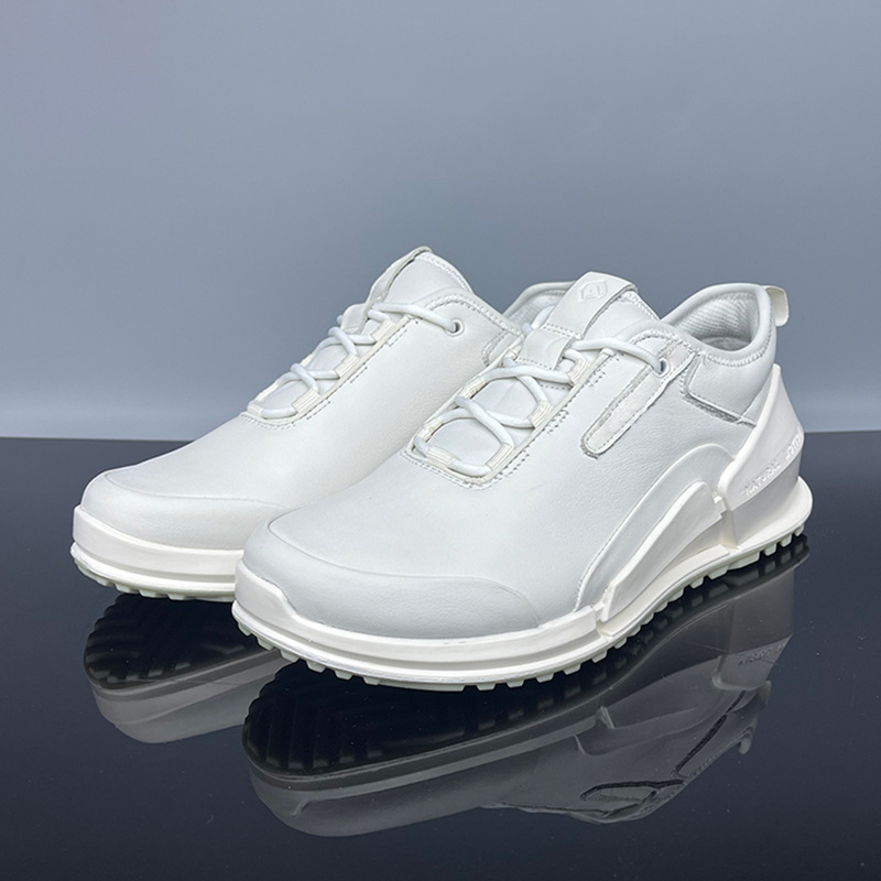 男性用の通気性のある本革の靴,白いアウトドアスニーカー,素敵 - Streetwear Brand Shoes のレビューと価格