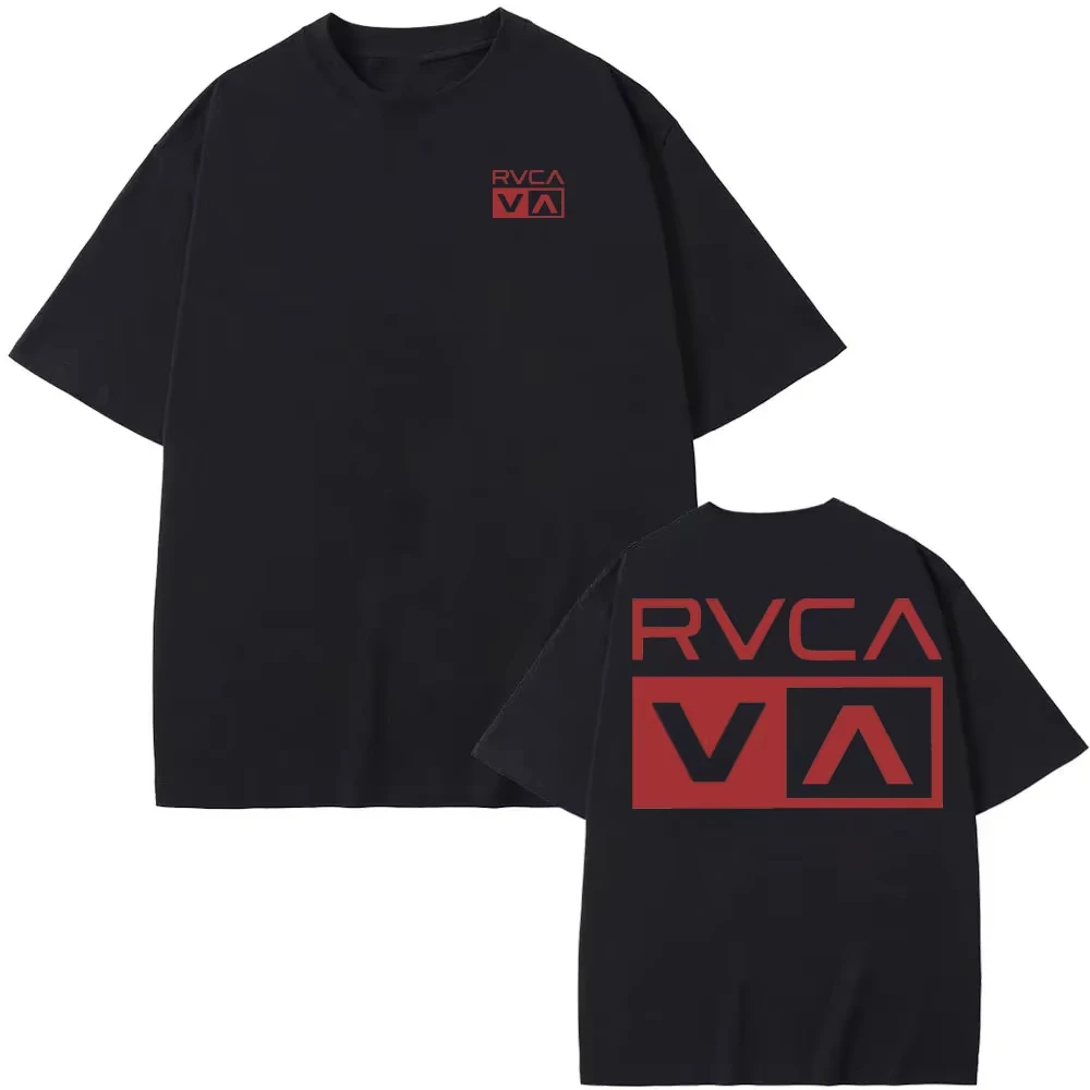 RVCA Tシャツ黒 Tシャツ夏の綿 Tシャツ夏半袖ファッシ - Streetwear Brand Designer のレビューと価格