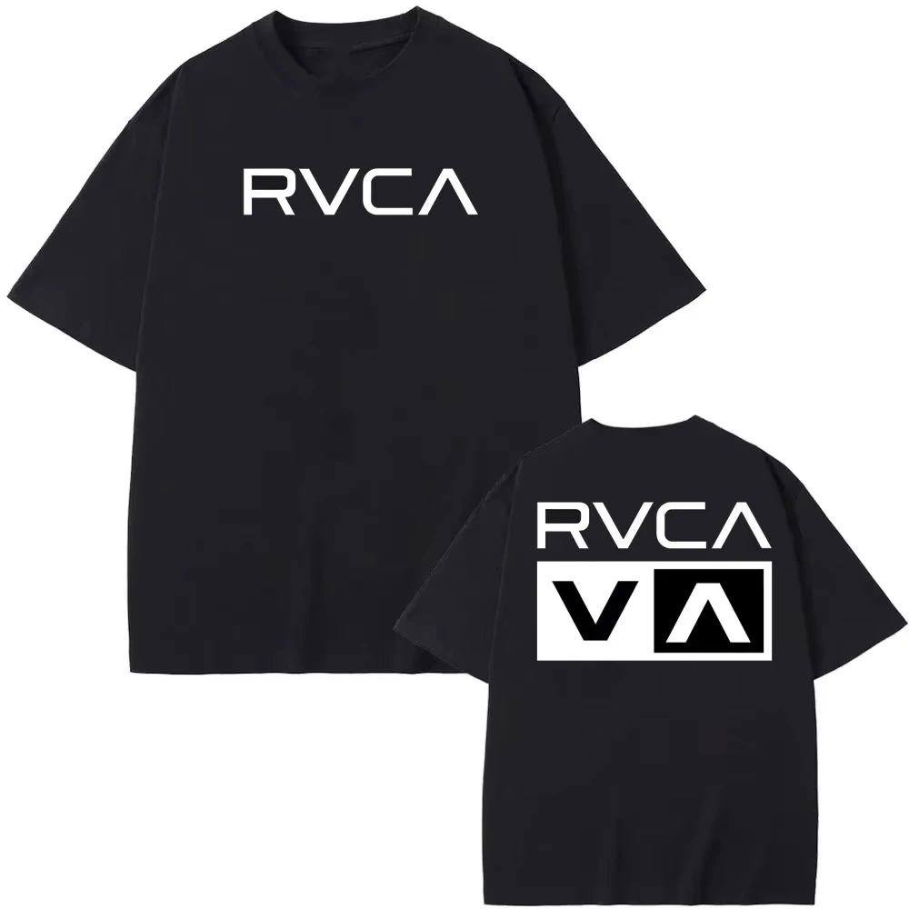 RVCA Tシャツ黒 Tシャツ夏の綿 Tシャツ夏半袖ファッシ - Streetwear Brand Designer のレビューと価格
